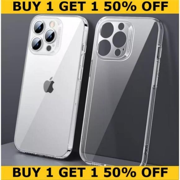 For Apple iPhone 14 Pro Max 13 12 11 XR Clear Case Shockproof Phone Cover - Picture 1 of 6